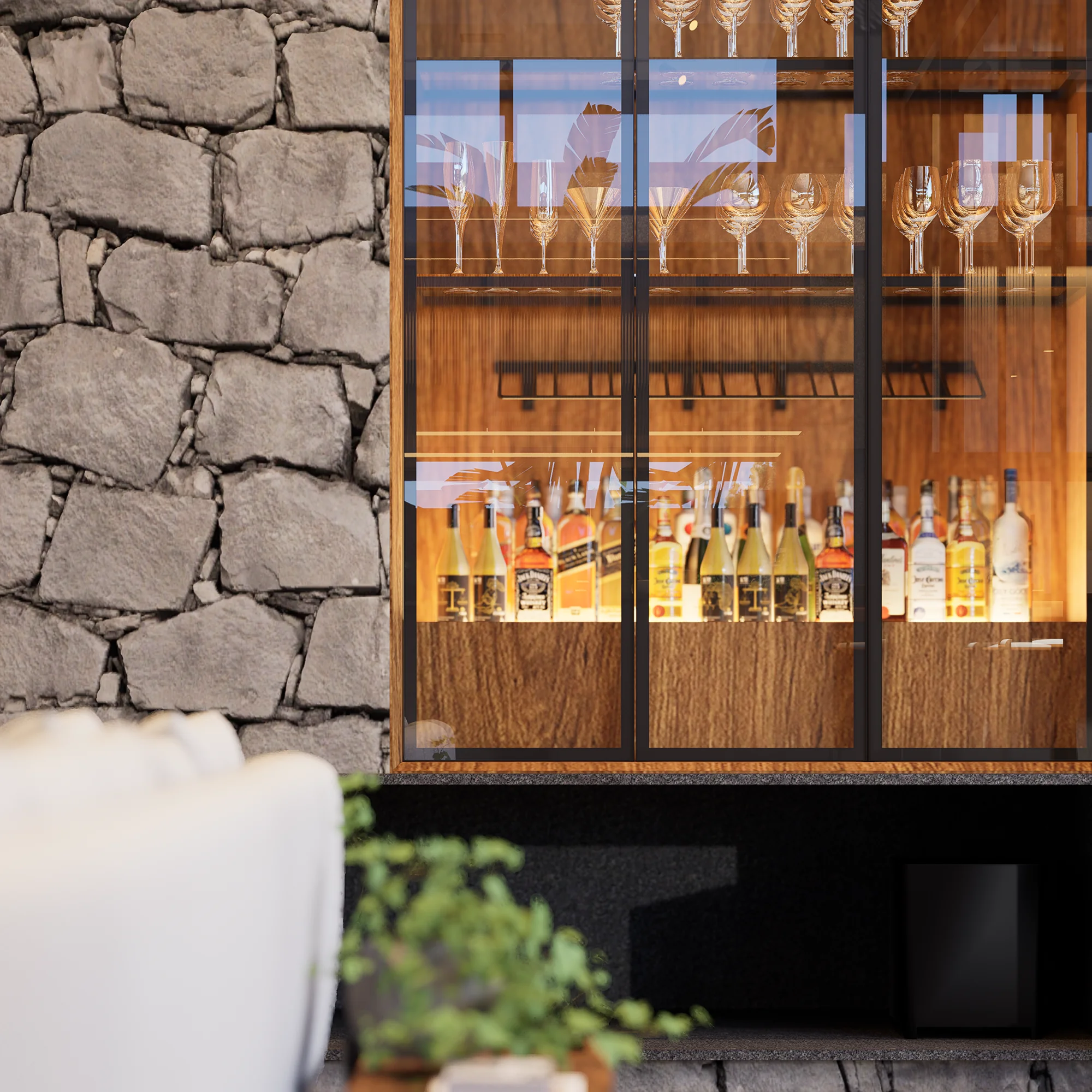 Interiores Casa Refúgio — render 1