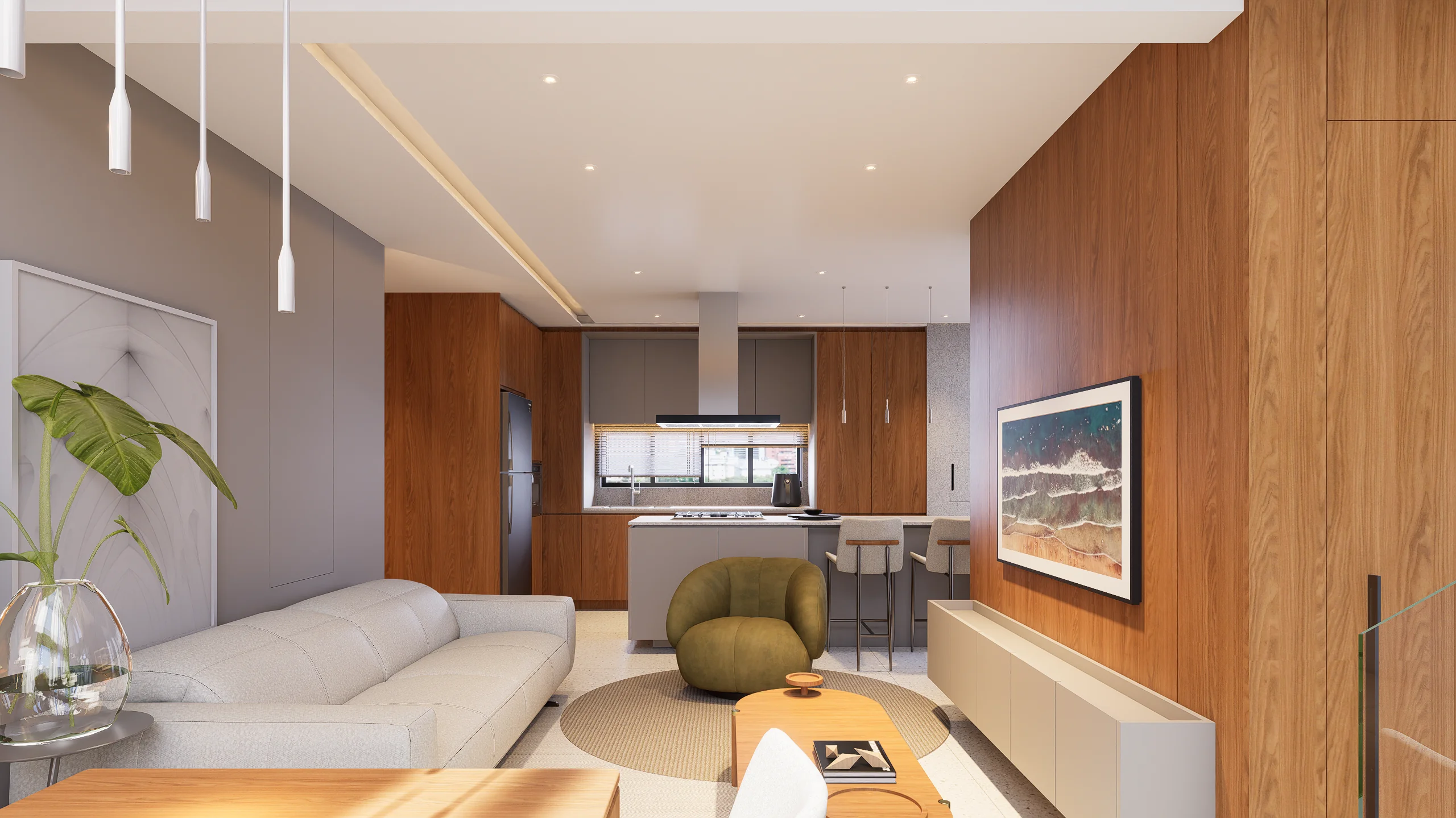 Interiores Apto Downtown — render 5