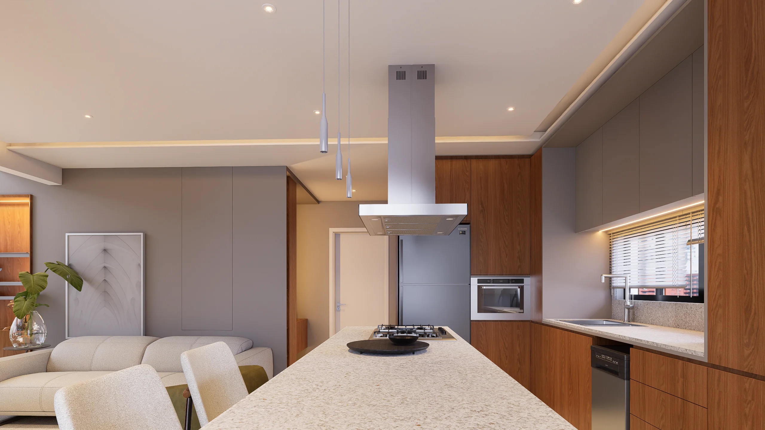 Interiores Apto Downtown — render 12