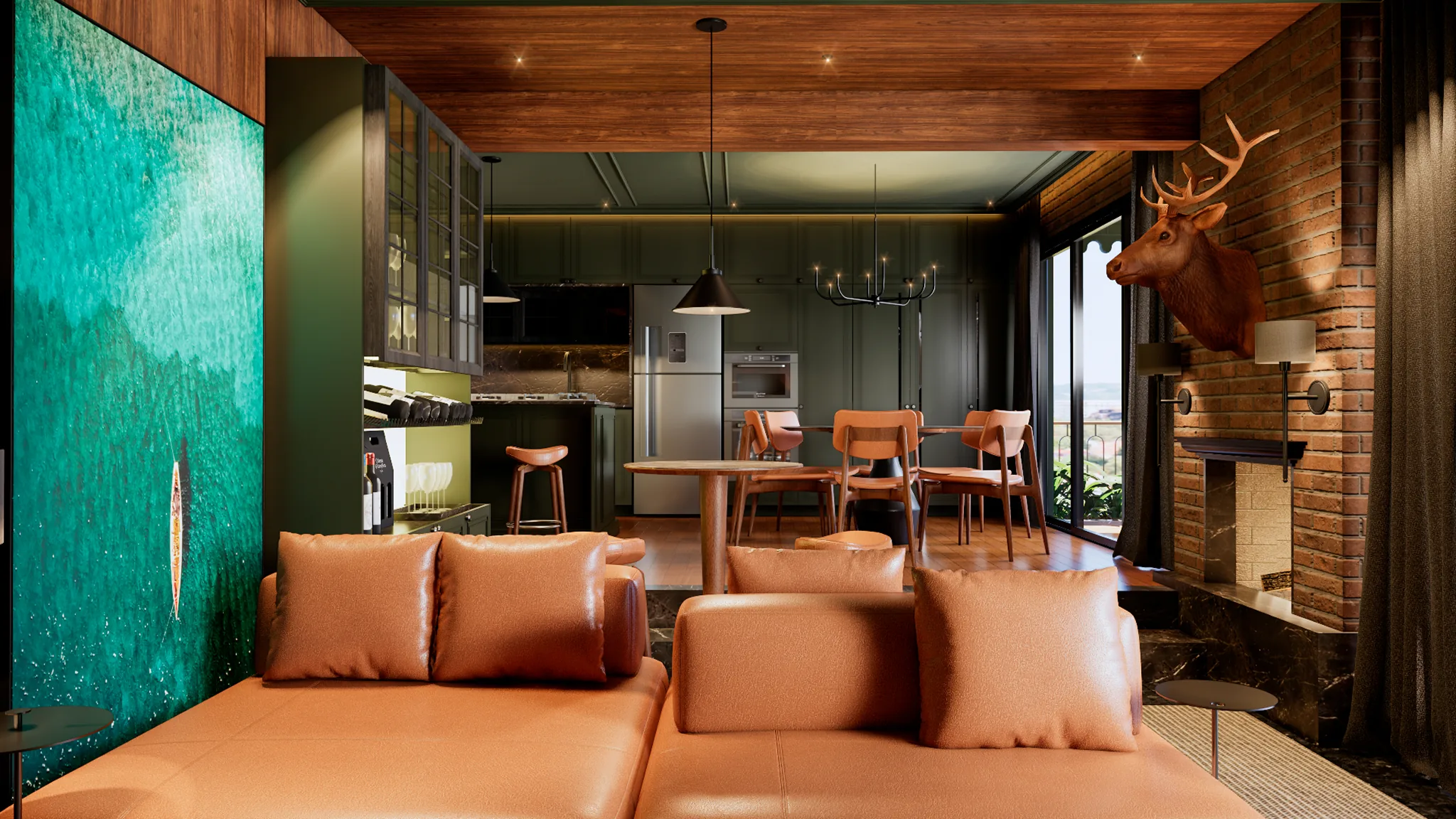 Interiores Apto Inglês — render 9