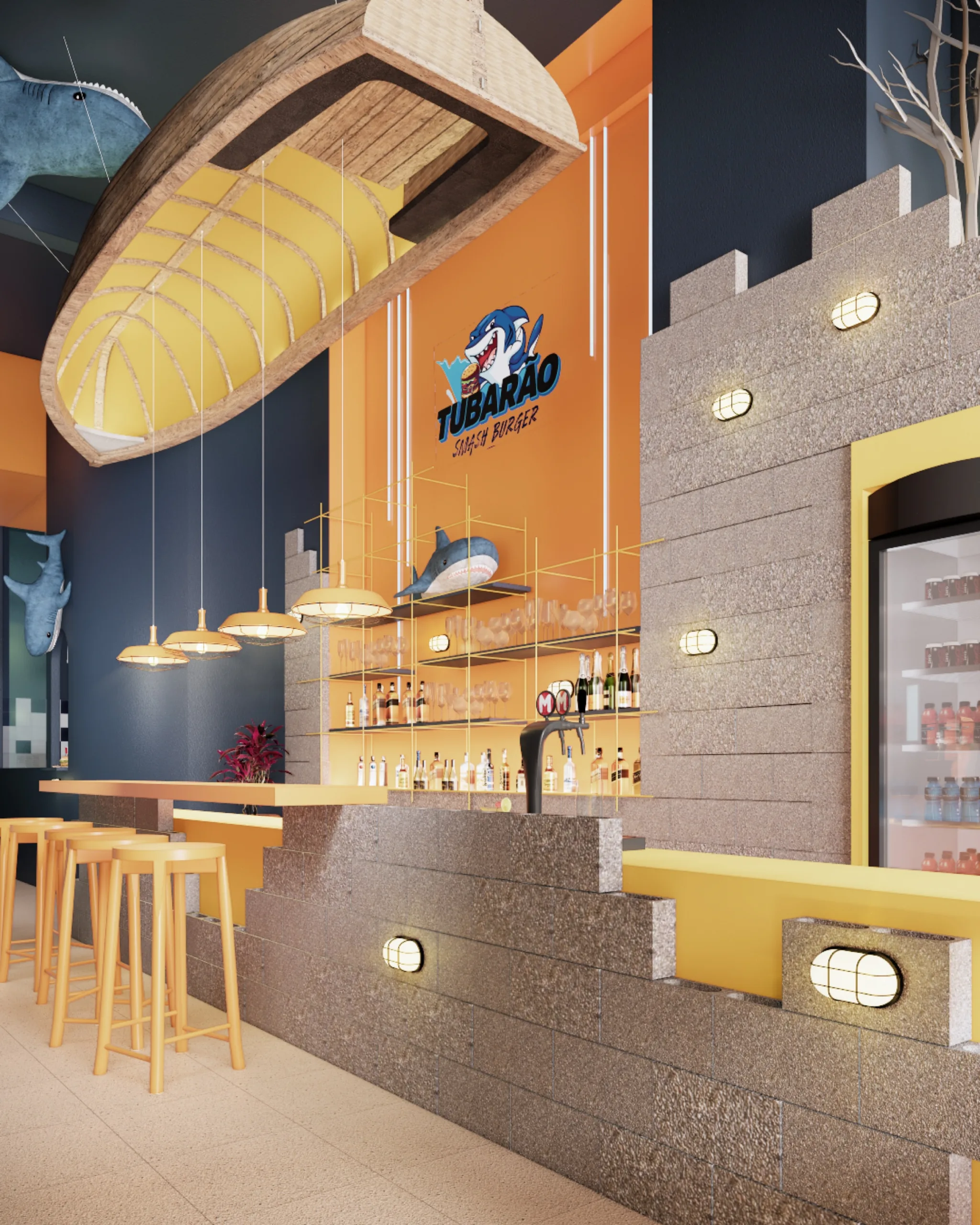 Tubarão Burger — render 3