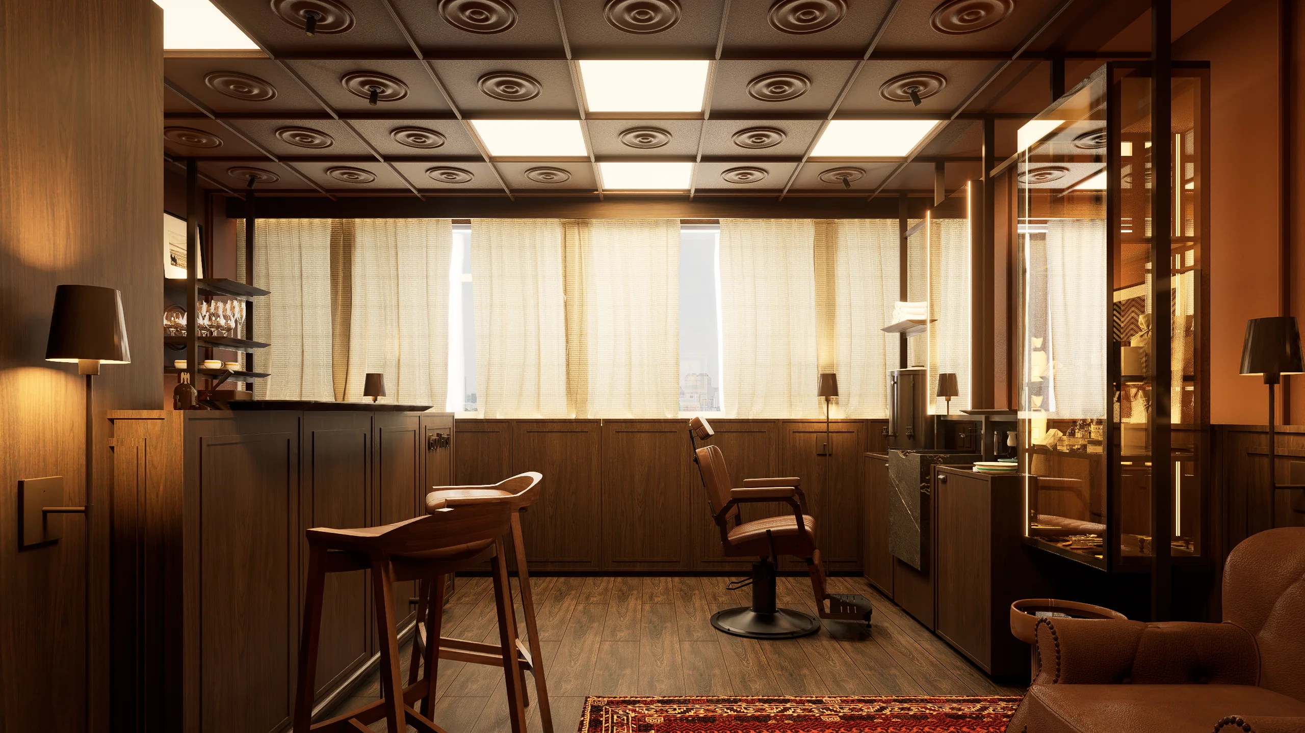 Barbearia God Bless — render 2
