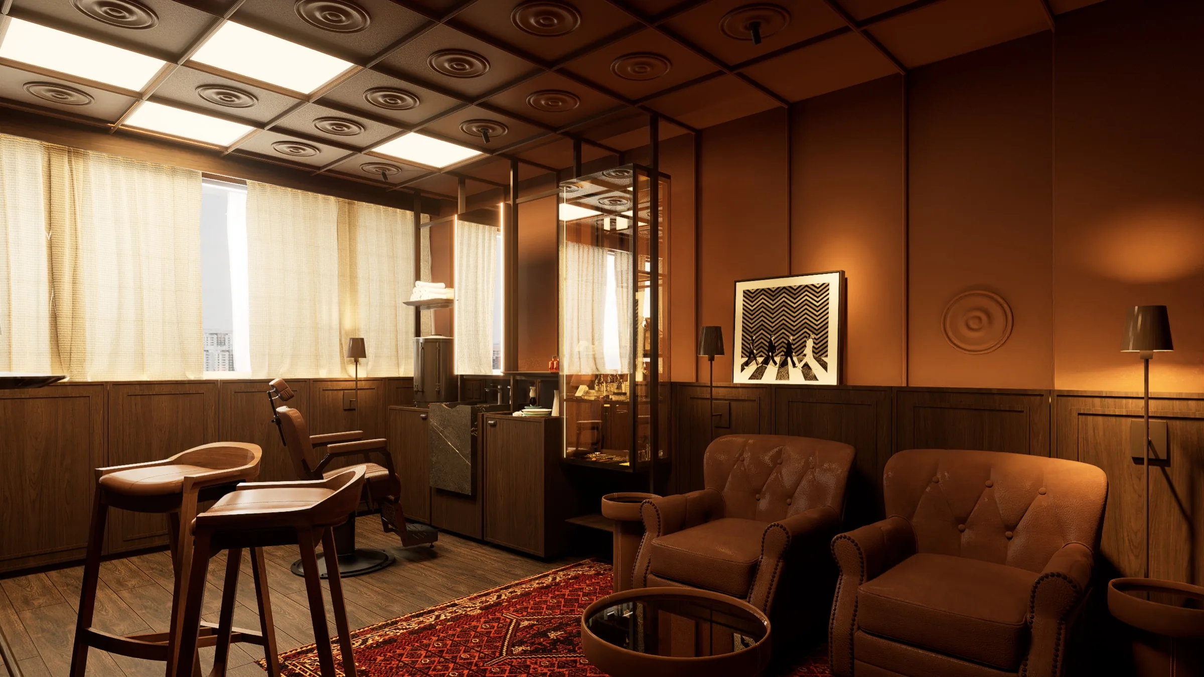 Barbearia God Bless — render 3